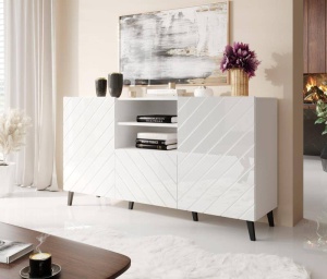 COMODA ELEGANTA, ABETTO 150CM, DIN PLACI LAMINATE SI MDF, DESIGN MODERN - Img 4