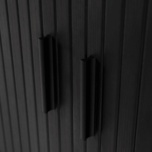COMODA LIVING 140CM, ARTIM MEBLE, CU 2 USI GLISANTE SI SERTARE, REALIZATA DIN MDF, CULOARE NUC, STIL MODERN - Img 6