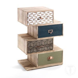 COMODA LIVING 72CM, KIJO-X, DIN PANOURI DIN LEMN MASIV, DESIGN MODERN