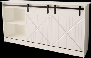 COMODA LIVING, CAMA-GRANERO-KOM-BI/BI 160CM, DIN PLACI LAMINATE SI MDF, DESIGN INDUSTRIAL - Img 6