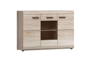 COMODA LIVING CU LED LINK 120 STEJAR SONOMA - DESIGN MODERN