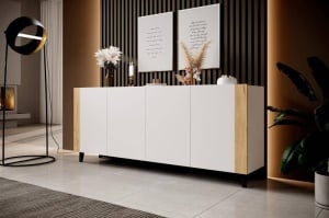 COMODA LIVING, FARO-KOM-BI/DC, 200CM, MDF LAMINAT, PAL SI PLASTIC, STIL MODERN, CAMA - Img 2