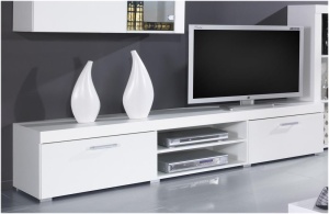 COMODA LIVING RTV SAMBA REG8 ALB MAT/ALB LUCIOS DESIGN MODERN CM