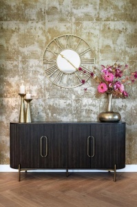 COMODA LUXOR, 180 CM, MARO, DIN LEMN DE STEJAR SI METAL, RICHMOND INTERIORS