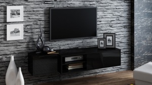 COMODA RTV LIVING SIGMA 1E NEGRU DESIGN MODERN CM