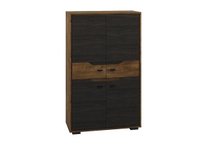 COMODA SHELVE 05 DIN PLACI LAMINATE DE CALITATE CU 4 USI CULOARE STEJAR - Img 2