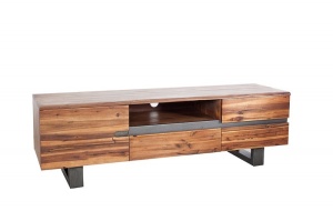 COMODA TV 160CM, GENESIS, COD 37225, DIN LEMN MASIV DE SALCAM DESIGN VINTAGE/INDUSTRIAL - Img 6