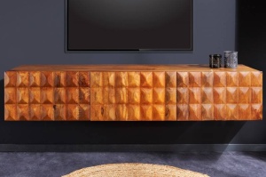 COMODA TV 160CM, VULCANO, DIN LEMN MASIV DE MANGO, ASPECT 3D, ARTIM GROUP SELECTION - Img 1