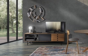 COMODA TV 170CM, CLEW, COD 4172, STIL MODERN, REALIZATA DIN MDF SI SUPORT DE METAL - Img 6