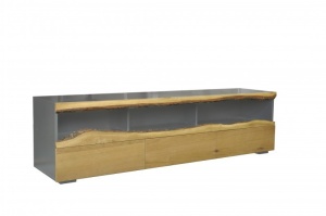 COMODA TV 180CM, DIN LEMN MASIV DE STEJAR SI MDF ,WILD, COD 40060, STIL VINTAGE