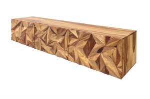 COMODA TV, ALPINE 160CM, LEMN MASIV DE SHEESHAM, MONTAJ SUSPENDAT, MODEL 3D, ARTIM GROUP SELECTION - Img 4
