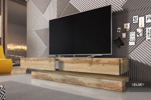 COMODA TV AVIATOR DE CULOARE STEJAR 140CM DESIGN MODERN - Img 1