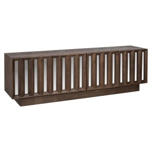 COMODA TV BRYANT, 180 CM, MARO, DIN LEMN DE MANGO SI OGLINDA, RICHMOND INTERIORS