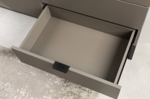 COMODA TV, STIL INDUSTRIAL, X7 140CM, DIN LEMN STRATIFICAT SI METAL, GRI MAT, COD 41620 - Img 3