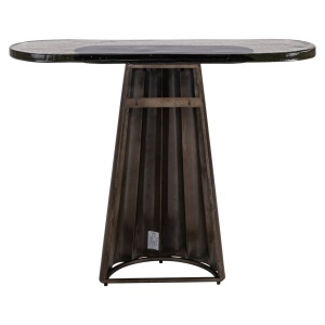CONSOLA LIVING, BARWICK 110CM, REALIZATA DIN METAL SI STICLA, CULOARE MARO ANTICHIZAT, DESIGN DEOSEBIT, RICHMOND INTERIORS - Img 6