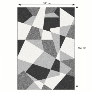 Covor, negru/gri/alb, 100x150, SANAR, 0000268506
