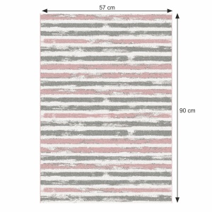 Covor, roz/gri/alb, 57x90, KARAN, 0000267958