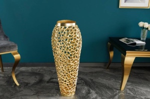 DECORATIUNE VAZA, LEAF 65CM, METAL, DESIGN INDUSTRIAL