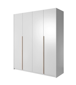 DULAP DORMITOR XELO 185 ALB/STEJAR - DESIGN MODERN - Img 2