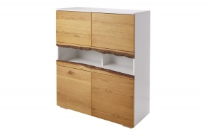 DULAP LIVING, WILD OAK 100CM, COD 40067, LEMN MASV SI MDF STEJAR - Img 6