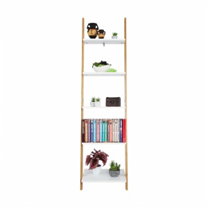 ETAJERA GAPA TYP 3, ALB/BAMBUS, DIN MDF SI BAMBUS LACUIT, STIL MODERN, TK - Img 7