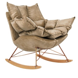 FOTOLIU BALANSOAR SWING VELVET, KHAKI, TAPITERIE DIN CATIFEA, STIL MODERN