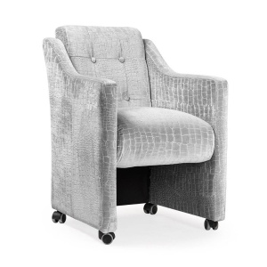 FOTOLIU CONFORTABIL BOSS, CU ROTI, GRI/NEGRU, CONFECTIONAT DIN LEMN DE FAG SI TEXTIL