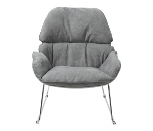 FOTOLIU CONFORTABIL NINO GRI DESCHIS/CROM, DIN POLIPROPILENA SI POLIESTER SI METAL, STIL MODERN B2 - Img 5