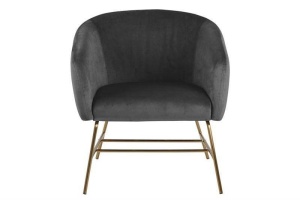 FOTOLIU CONFORTABIL, RAMSEY GRI/ALAMA, CU TAPITERIE DIN CATIFEA, STIL MODERN B2