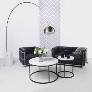 FOTOLIU CONFORTABIL SOFT LC2, NEGRU/CROM, DIN PIELE NATURALA SI METAL, STIL MODERN - Img 7