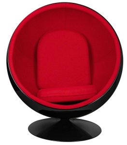 FOTOLIU EXCLUSIV BALL, ROSU/NEGRU, DIN FIBRA DE STICLA, STIL MODERN, - Img 2