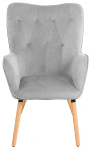 FOTOLIU QUILTED TUTY DIN LEMN SI TEXTIL GRI DESCHIS STIL SCANDINAV - Img 4