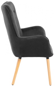 FOTOLIU QUILTED TUTY DIN LEMN SI TEXTIL GRI INCHIS STIL SCANDINAV