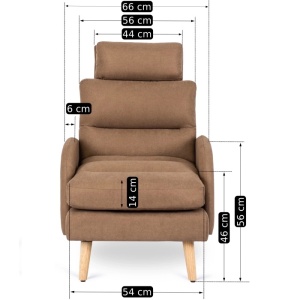 FOTOLIU RABATABIL CU SUPORT PICIOARE, ARTIM MEBLE, REALIZAT DIN MATERIAL TEXTIL MARO SI CADRUL DIN LEMN, STIL MODERN - Img 10