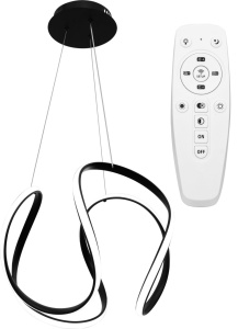 Lampa DE TAVAN SUSPENDABILA moderna LED + telecomanda neagra APP387-CP