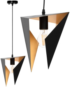 LAMPĂ GEOMETRICĂ DE PLAFON TRIANGULARĂ NEAGRA APP253-1CP