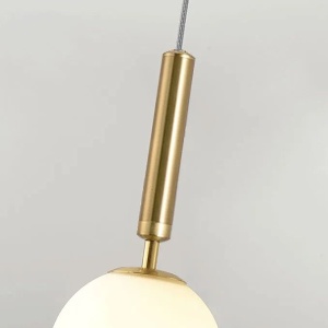 LAMPĂ SUSPENDATĂ CU SFERĂ DE STICLĂ G108-1W GOLD E27 - Img 4