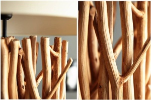 LAMPADAR EUPHORIA 175 CM ALB/NATURAL COD 20697 DESIGN RUSTIC - Img 6