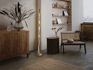 LAMPADAR TWIST, 150 CM, AURIU PERIAT/OPAL, DIN METAL, ALUMINIU SI ACRIL, STIL MODERN