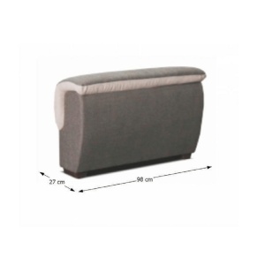 LATURA CANAPELEI RUBA, GRI INCHIS SI CREM, DIN TEXTIL INARI, (IxL): 27x98 cm, STIL MODERN, TK - Img 3