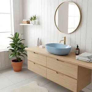LAVOAR PE BLAT LISA L. BLUE, CONFECTIONAT DIN CERAMICA, CALITATE SUPERIOARA