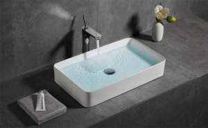 LAVOAR REA DENIS, ALB, 61,5 CM, DIN CERAMICA, CALITATE SUPERIOARA - Img 5