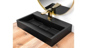 LAVOAR REA GOYA, NEGRU MAT, 60CM, DIN CONGLOMERAT, CALITATE SUPERIOARA - Img 3