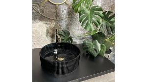 LAVOAR REA INGRID, 39,5 CM, NEGRU, DIN STICLA, CALITATE SUPERIOARA