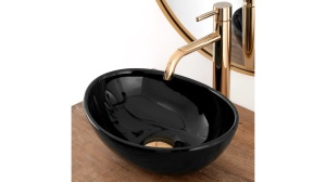 LAVOAR REA SOFIA MINI, NEGRU, 35 CM, DIN CERAMICA, CALITATE SUPERIOARA - Img 3