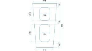LAVOAR STATIV DARIA, 84 CM, ALB, DIN CERAMICA, CALITATE SUPERIOARA - Img 6