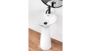 LAVOAR STATIV RIVER, 86 CM, ALB, DIN CERAMICA, CALITATE SUPERIOARA - Img 3