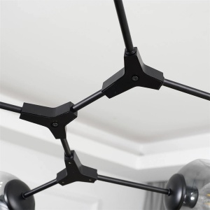 LUSTRA BLACK GLASS APP505-7C, 130 cm, DIN OTEL DE INALTA CALITATE SI STICLA, STIL MODERN, TU - Img 4