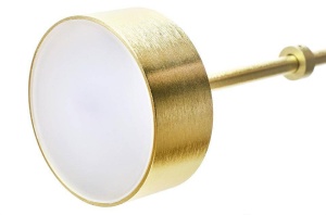 LUSTRA CAPRI DISC 3, DIN ALUMINIU SI STICLA, AURIU/TRANSPARENT, STIL MODERN - Img 6