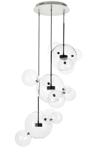 LUSTRA CAPRI DISC 3, NEGRU, DIN ALUMINIU SI STICLA, STIL MODERN, B2